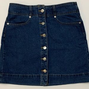 (S) Forever 21 Button Down Jean Skirt